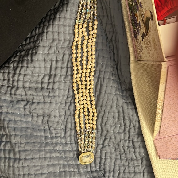 Pearl and Crystal choker - Picture 2 of 2